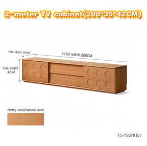 Mid-century modern solid wood TV cabinet FS-YS070107