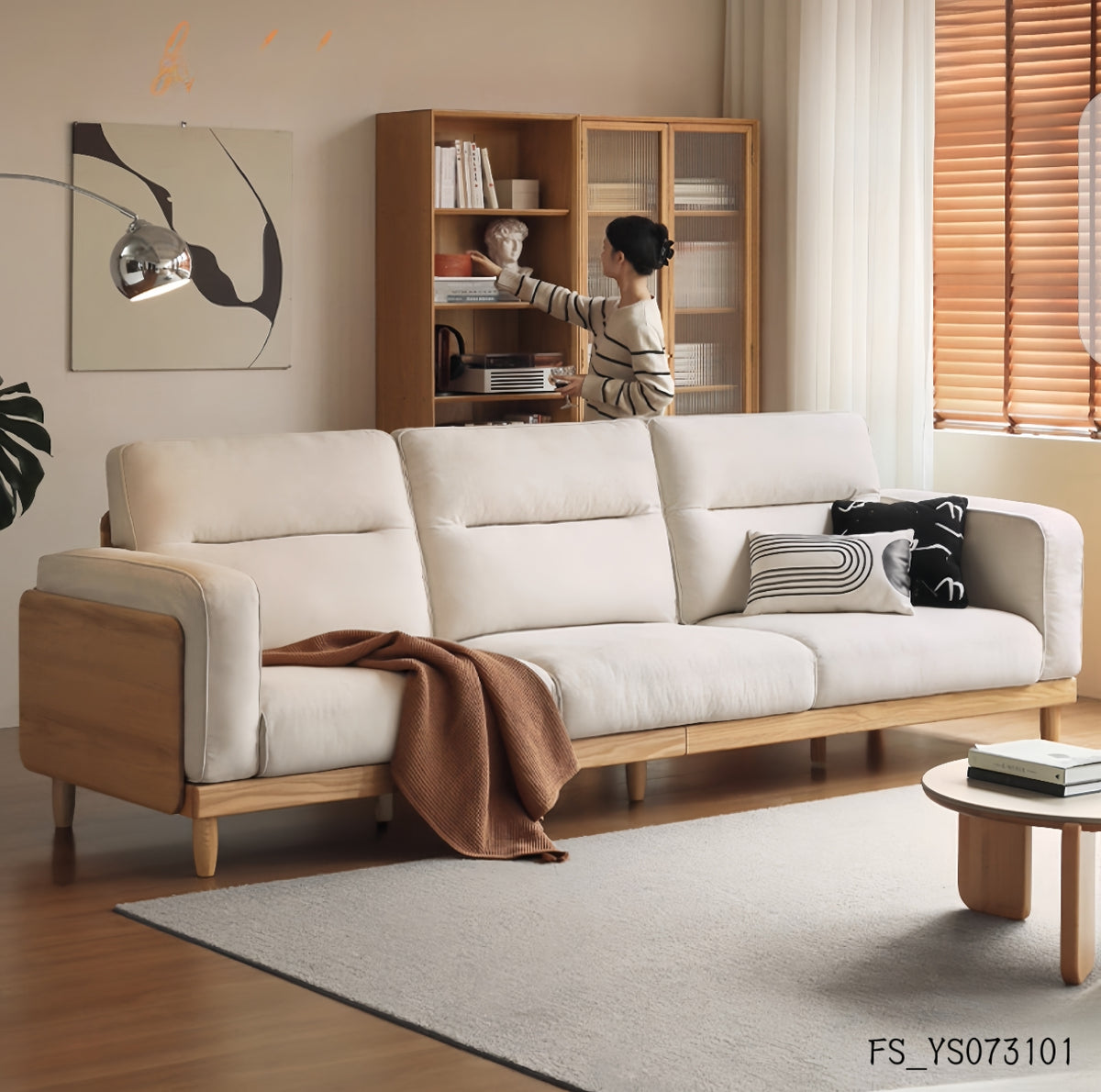 solid wood fabric sofa FS_YS0731016