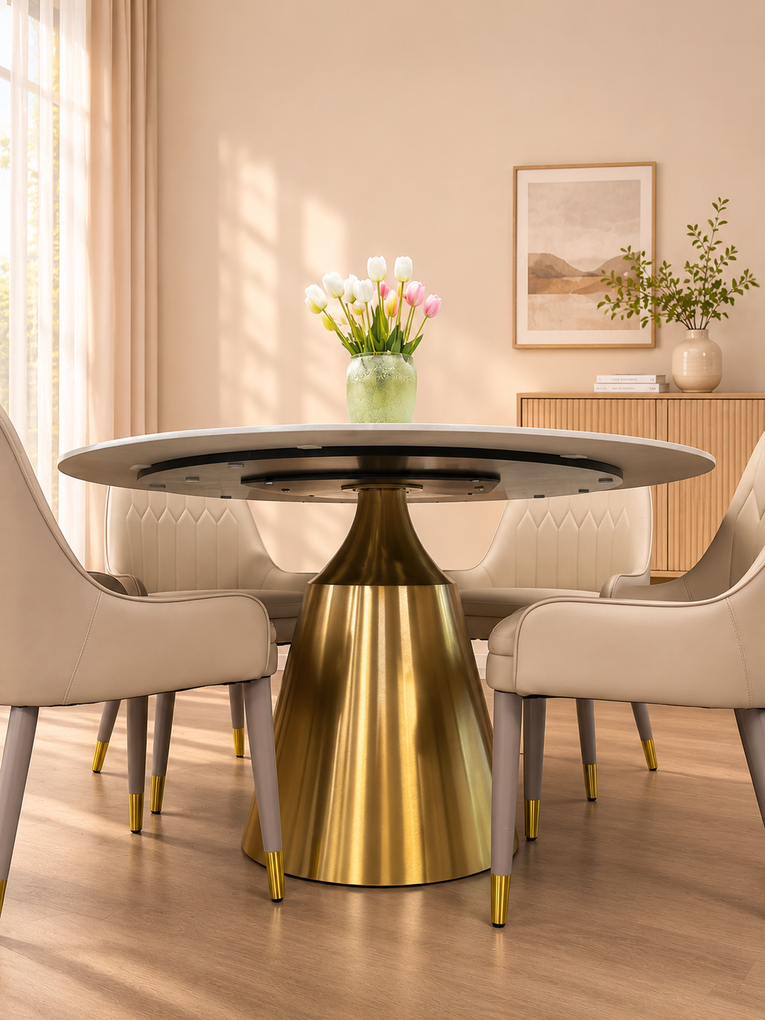 #685 Round Sintered Stone Dining Table