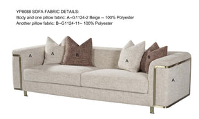 Beige Luxury 3 Seater Sofa FS-CL8088