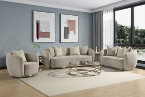 Beige Fabric 3 Seater Sofa FS-CL8025
