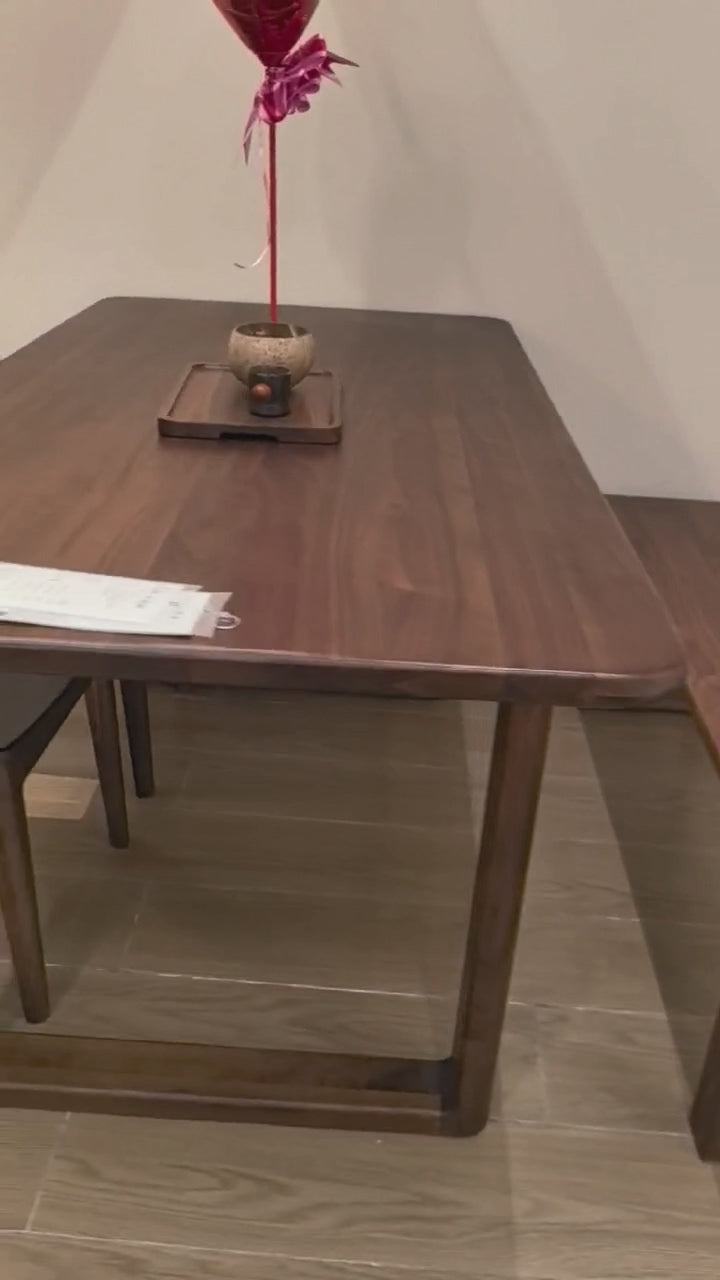 1 Large Slab Table + 6 Solid Wood Chairs Set,YS-051202