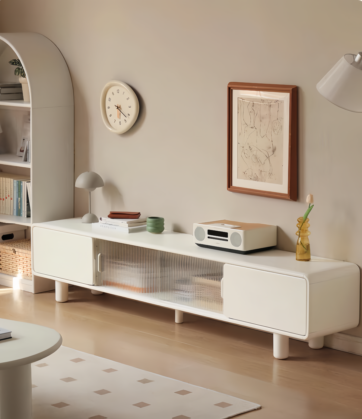 Creamy style TV cabinet  YS-061301-180/200/220   pre-sale items