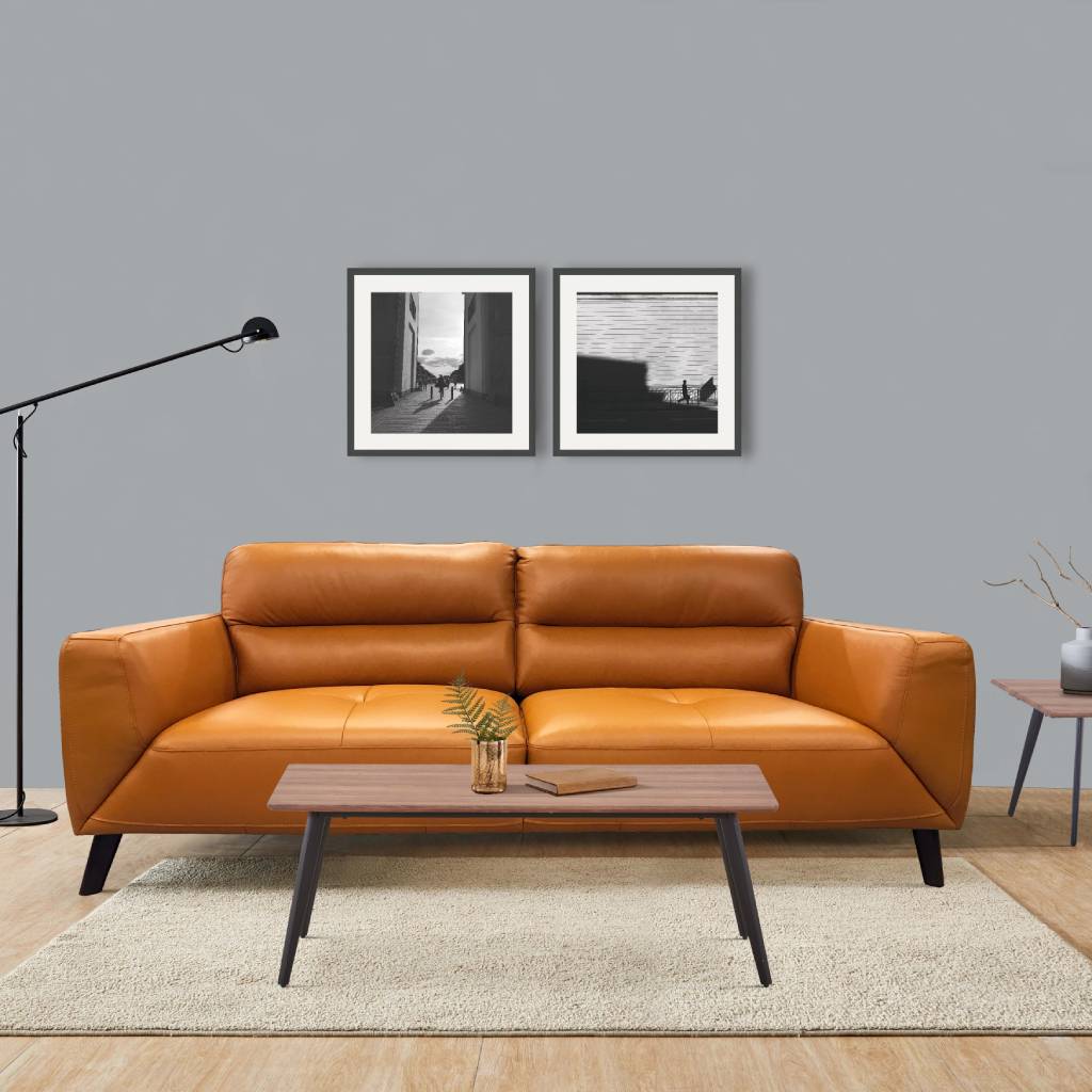 SONOMA 3 Seater Lounge Sofa | Tangerine Fabric